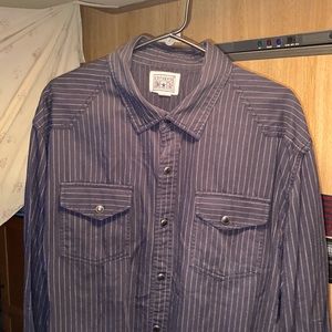 Converse XL one star western shirt good condition black with white stripes